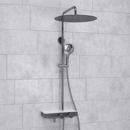 Душевая стойка с термостатом WasserKraft A113.117.101.CH Thermo - 2 Душевая стойка с термостатом WasserKraft A113.117.101.CH Thermo фото 2