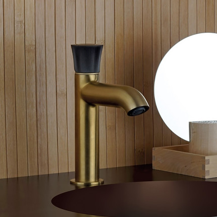 Смеситель для раковины Paini Domus 18PJ205PZ, золото матовое фото 2