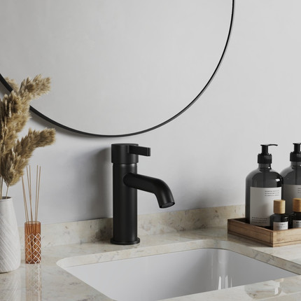 Смеситель для раковины Paini Brera 74PZ205O, черный матовый фото 2