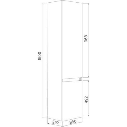 Пенал подвесной Iddis Zodiac 35 см ZOD35W0i97, белый фото 7