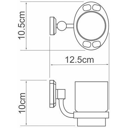 Стакан для зубных щеток WasserKraft Oder K-3028 фото 3