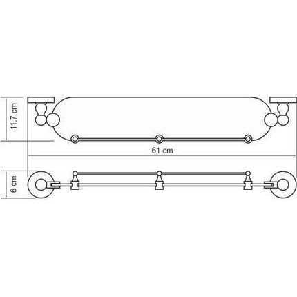 Стеклянная полка WasserKraft Regen K-6944 - 3 Стеклянная полка WasserKraft Regen K-6944 фото 3