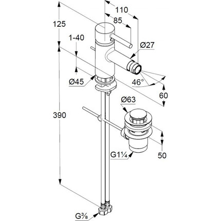 Смеситель для биде Kludi Bozz 385335376, белый матовый фото 2