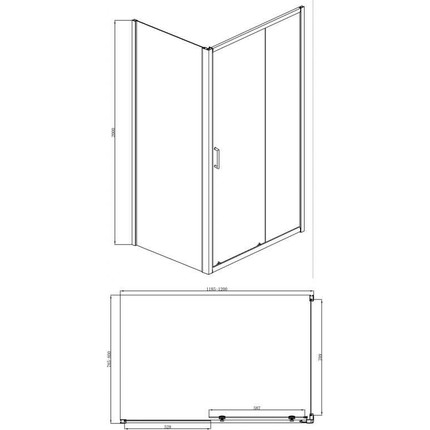 Душевое ограждение Bravat Drop 120х80 см, BS120.3100A, хром/прозрачное фото 6