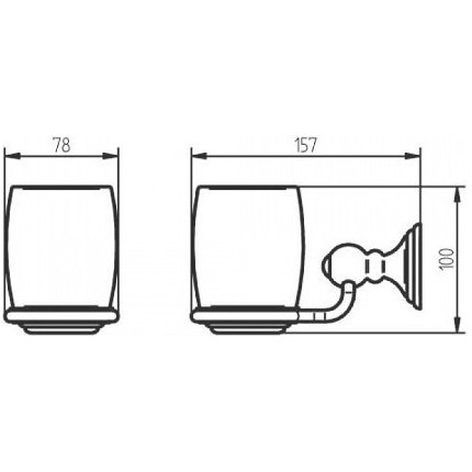 Стакан для зубных щеток Haceka Allure 401802 фото 2