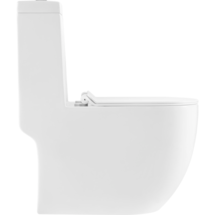 Унитаз-моноблок Sole Twin с тонкой крышкой микролифт - 2 Унитаз-моноблок Sole Twin с тонкой крышкой микролифт фото 2