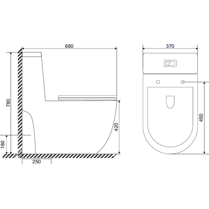 Унитаз-моноблок Sole Twin с тонкой крышкой микролифт - 5 Унитаз-моноблок Sole Twin с тонкой крышкой микролифт фото 5