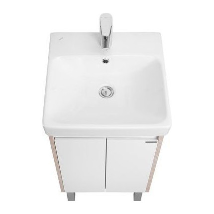 Тумба универсальная с раковиной Акватон Сканди Doors 45 см 1A278701SDB20, дуб верона/белый глянцевый (ножки в комплекте) фото 6