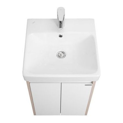 Тумба универсальная с раковиной Акватон Сканди Doors 45 см 1A278701SDB20, дуб верона/белый глянцевый (ножки в комплекте) фото 7