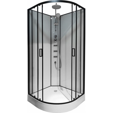 Душевая кабина Loranto Neo 90х90 см CS-21811, чёрный/прозрачное -  Душевая кабина Loranto Neo 90х90 см CS-21811, чёрный/прозрачное фото