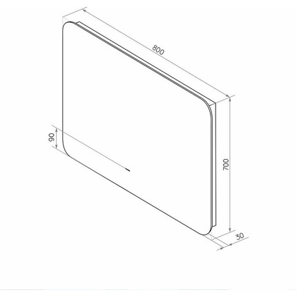 Зеркало Континент Burzhe Led 80 см ЗЛП2457 фото 6