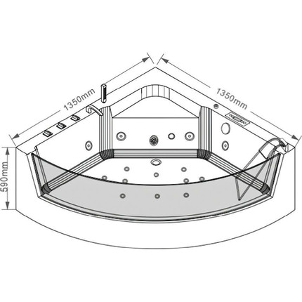 Ванна гидромассажная Grossman 135x135 см GR-13513 фото 8