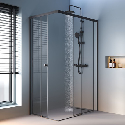 Душевое ограждение Am.Pm X-Joy 120x80 см W94G-403-12080-BТ, черный/прозрачное - 3 Душевое ограждение Am.Pm X-Joy 120x80 см W94G-403-12080-BТ, черный/прозрачное фото 3