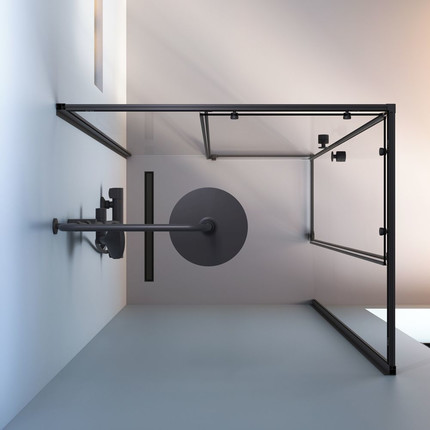 Душевое ограждение Am.Pm X-Joy 120x80 см W94G-403-12080-BТ, черный/прозрачное - 4 Душевое ограждение Am.Pm X-Joy 120x80 см W94G-403-12080-BТ, черный/прозрачное фото 4