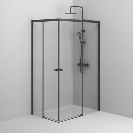 Душевое ограждение Am.Pm X-Joy 120x80 см W94G-403-12080-BТ, черный/прозрачное - 5 Душевое ограждение Am.Pm X-Joy 120x80 см W94G-403-12080-BТ, черный/прозрачное фото 5