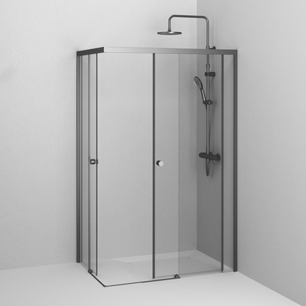 Душевое ограждение Am.Pm X-Joy 120x80 см W94G-403-12080-BТ, черный/прозрачное - 6 Душевое ограждение Am.Pm X-Joy 120x80 см W94G-403-12080-BТ, черный/прозрачное фото 6