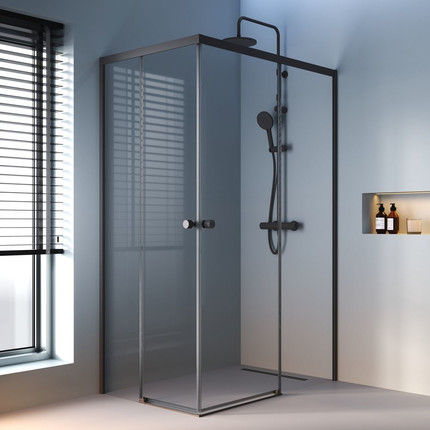 Душевое ограждение Am.Pm X-Joy 120x80 см W94G-403-12080-BТ, черный/прозрачное - 2 Душевое ограждение Am.Pm X-Joy 120x80 см W94G-403-12080-BТ, черный/прозрачное фото 2