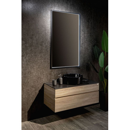 Зеркало Art&Max Aversa 60 см AM-Ave-600-800-DS-F, чёрный фото 2