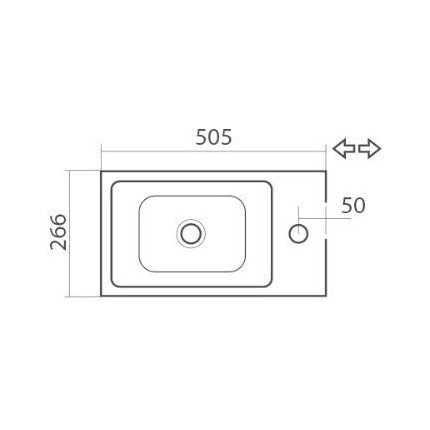 Тумба подвесная с раковиной Art&Max Family-M-500-1D-SO-HC 50 см, угольный камень фото 3