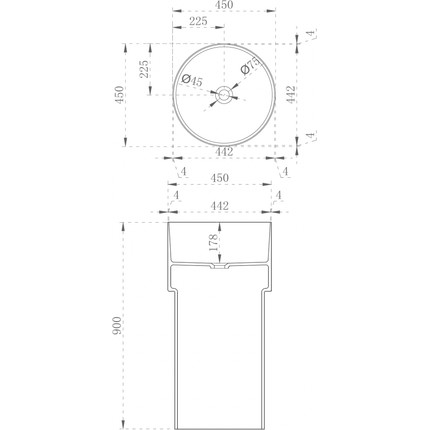 Раковина напольная прозрачная Abber Kristall 45 см AT2701Emerald, зеленый - 4 Раковина напольная прозрачная Abber Kristall 45 см AT2701Emerald, зеленый фото 4