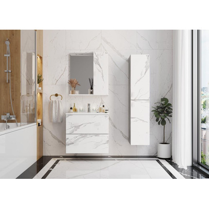 Пенал подвесной Onika Марбл 30 см, универсальный, 403076, мрамор/камень бетонный - 2 Пенал подвесной Onika Марбл 30 см, универсальный, 403076, мрамор/камень бетонный фото 2