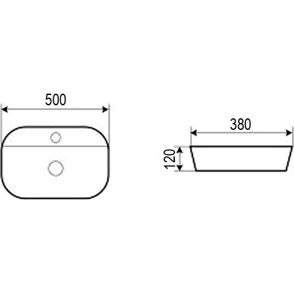 Раковина-чаша Azario 50 см AZ-2202 SP фото 4