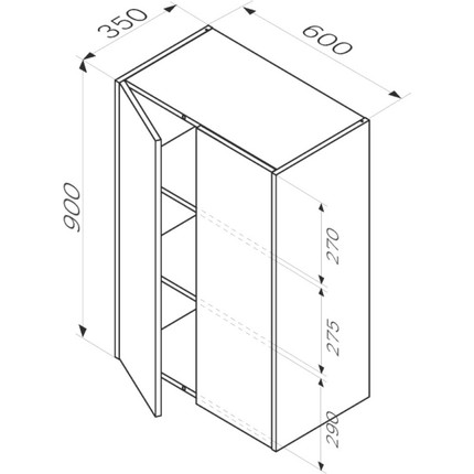 Пенал подвесной Am.Pm Func 60 см M8FCH06029WG+M8FCH0602WG+M8FOH0601WG, белый глянец фото 13