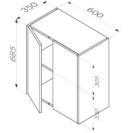 Пенал подвесной Am.Pm Func 60 см M8FCH06029WG+M8FCH0602WG+M8FOH0601WG, белый глянец фото 14