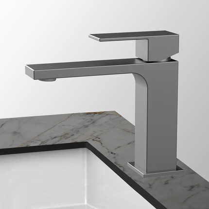 Смеситель для раковины Vincea Cube VBF-1C01GM, вороненая сталь фото 2