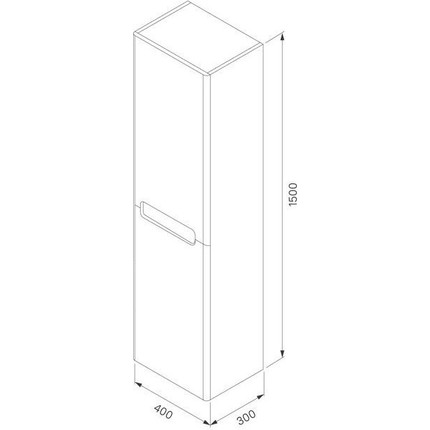 Пенал подвесной Iddis Edifice 40 см EDI40D0i97, темно-серый фото 7