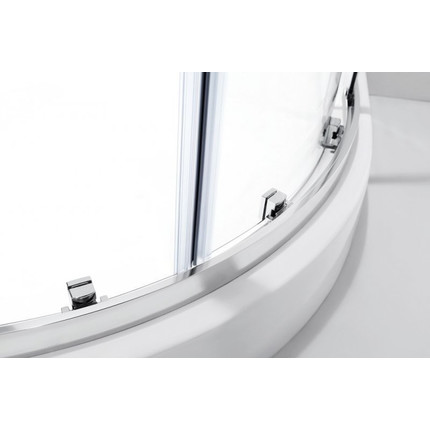 Душевое ограждение Cezares Molveno R-1 100х100 см, хром/прозрачное фото 3