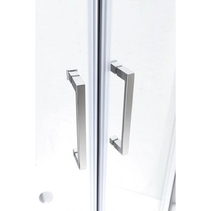 Душевое ограждение Cezares Molveno R-1 100х100 см, хром/прозрачное фото 5