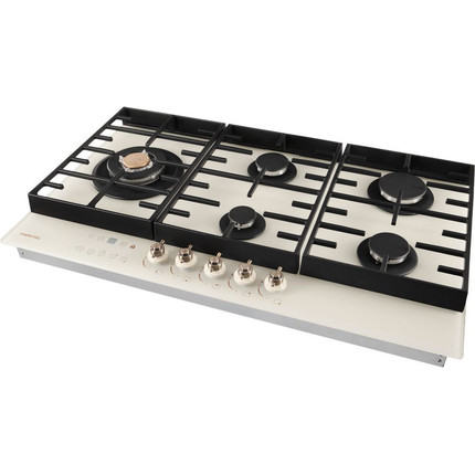 Газовая варочная поверхность Hiberg VM 9155 Y (бежевое стекло) фото 5