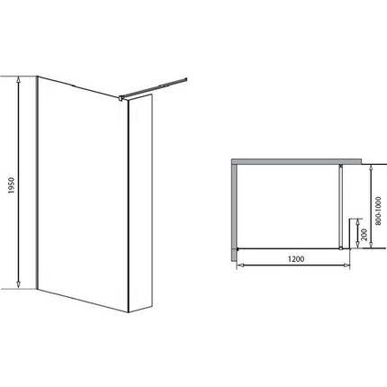 Душевая перегородка Loranto Walk-in 120 см CS-L801 120, хром/прозрачное фото 3