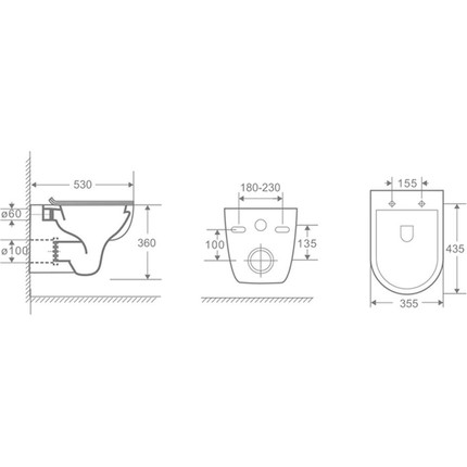 Унитаз подвесной безободковый Azario Pavia 2142 с крышкой микролифт фото 10