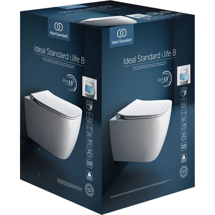 Унитаз подвесной безободковый Ideal Standard i.Life B T533001 с крышкой микролифт - 7 Унитаз подвесной безободковый Ideal Standard i.Life B T533001 с крышкой микролифт фото 7