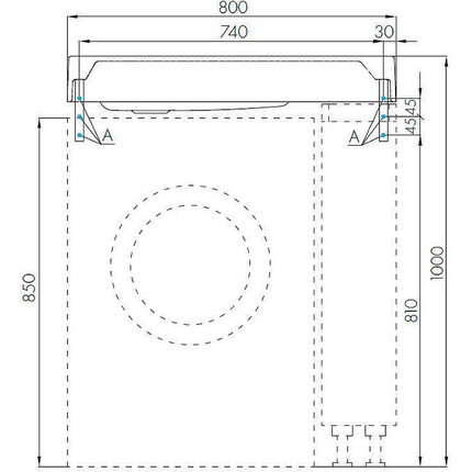Раковина над стиральной машиной Акватон Рейн 80 см 1A72113KRW210 фото 7