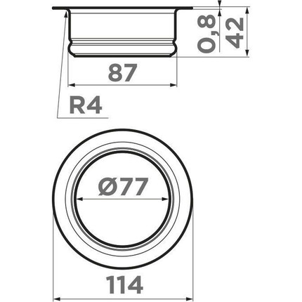 Горловина для измельчителя Omoikiri NA-02 LG 4956686, светлое золото фото 2