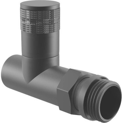 Вентиль для радиатора прямой Royal Thermo Piano 1/2" RTE 56.0011, чёрный фото 2