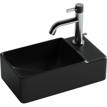 Раковина подвесная ceramicanova Element 40 см R CN5045MB, чёрный матовый фото 