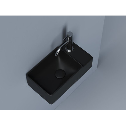 Раковина подвесная ceramicanova Element 40 см R CN5045MB, чёрный матовый фото 4