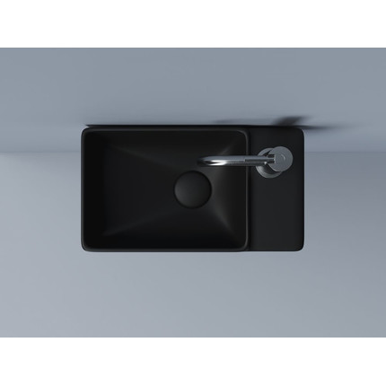 Раковина подвесная ceramicanova Element 40 см R CN5045MB, чёрный матовый фото 5