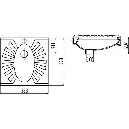 Чаша Генуя Creavit TP595-00CB00E-0000 фото 3