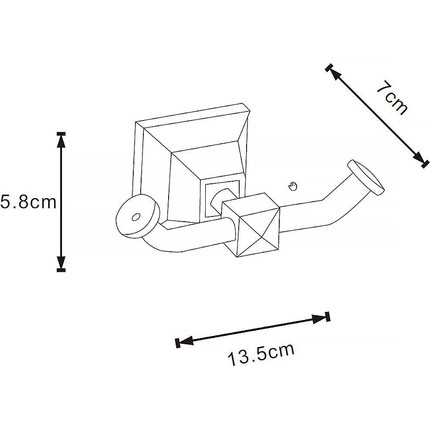 Двойной крючок Azario Altre AZ-96005A фото 2