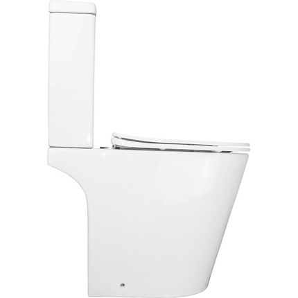 Унитаз-компакт безободковый Azario Flin AZ-1363C с тонкой крышкой микролифт фото 12