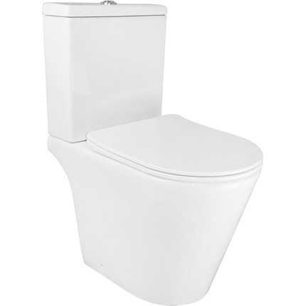 Унитаз-компакт безободковый Azario Flin AZ-1363C с тонкой крышкой микролифт фото 2