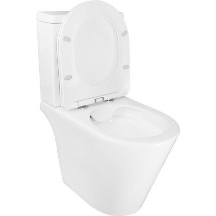 Унитаз-компакт безободковый Azario Flin AZ-1363C с тонкой крышкой микролифт фото 4