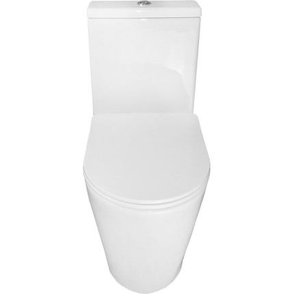 Унитаз-компакт безободковый Azario Flin AZ-1363C с тонкой крышкой микролифт фото 6