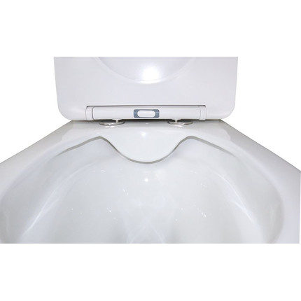 Унитаз-компакт безободковый Azario Flin AZ-1363C с тонкой крышкой микролифт фото 7