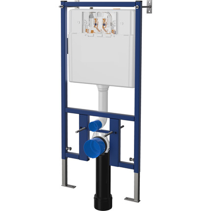 Инсталляция для унитаза Loranto 4501 (кнопка смыва белая глянцевая 7310) фото 3